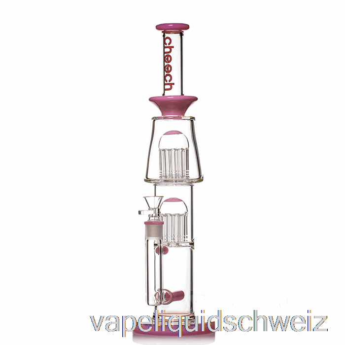 Cheech Glass Dual Tree Inline Bong Pink Vape Ohne Nikotin